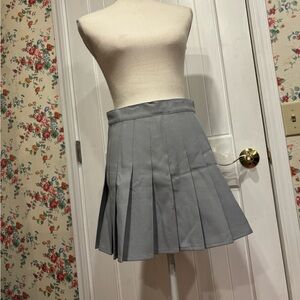 Pleated Skater Skirt - Grey Women’s size XL Waist 33”